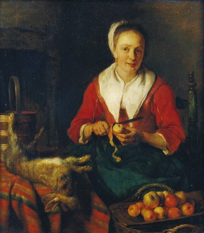 De Appelschiller door Gabriel Metsu